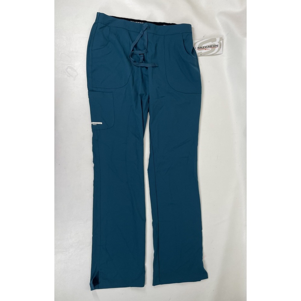 Skechers Barco Scrubs 3PKT Reliance Cargo Drawstring Pants Womens M Bahama NWT
